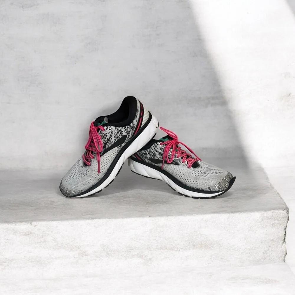 Brooks Women's Athletic Shoes - White, Pink, and Black - Picture 3 of 14